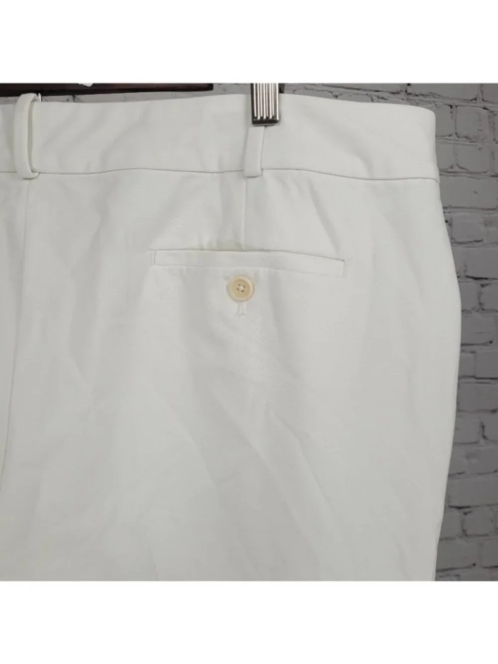 Talbots White Signature High Rise Straight Leg Lined Chino Pants 20L (41x34) - Picture 12 of 14